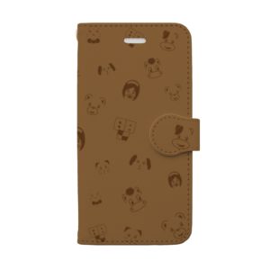 手帳型スマホケース(ブラウン)